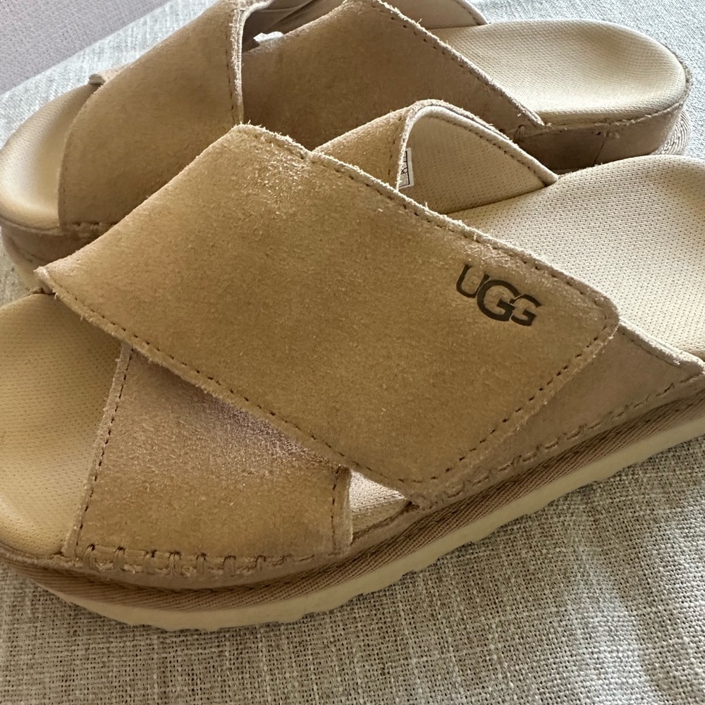 UGG Tan Slide Sandals